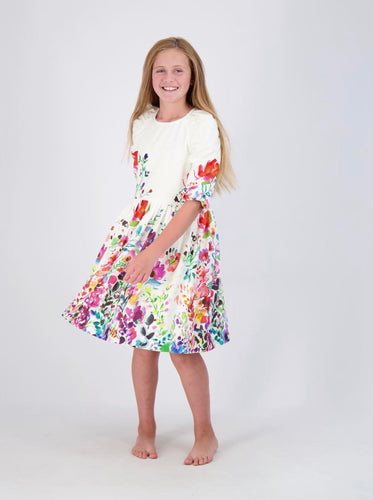 Embellished  Floral Dress SNK4087B