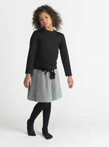 Houndstooth Pleated Faux Skirt Dress FW21121-A