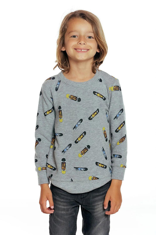 Skateboard Flames Pullover