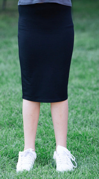 Black Pencil Skirt 1105k