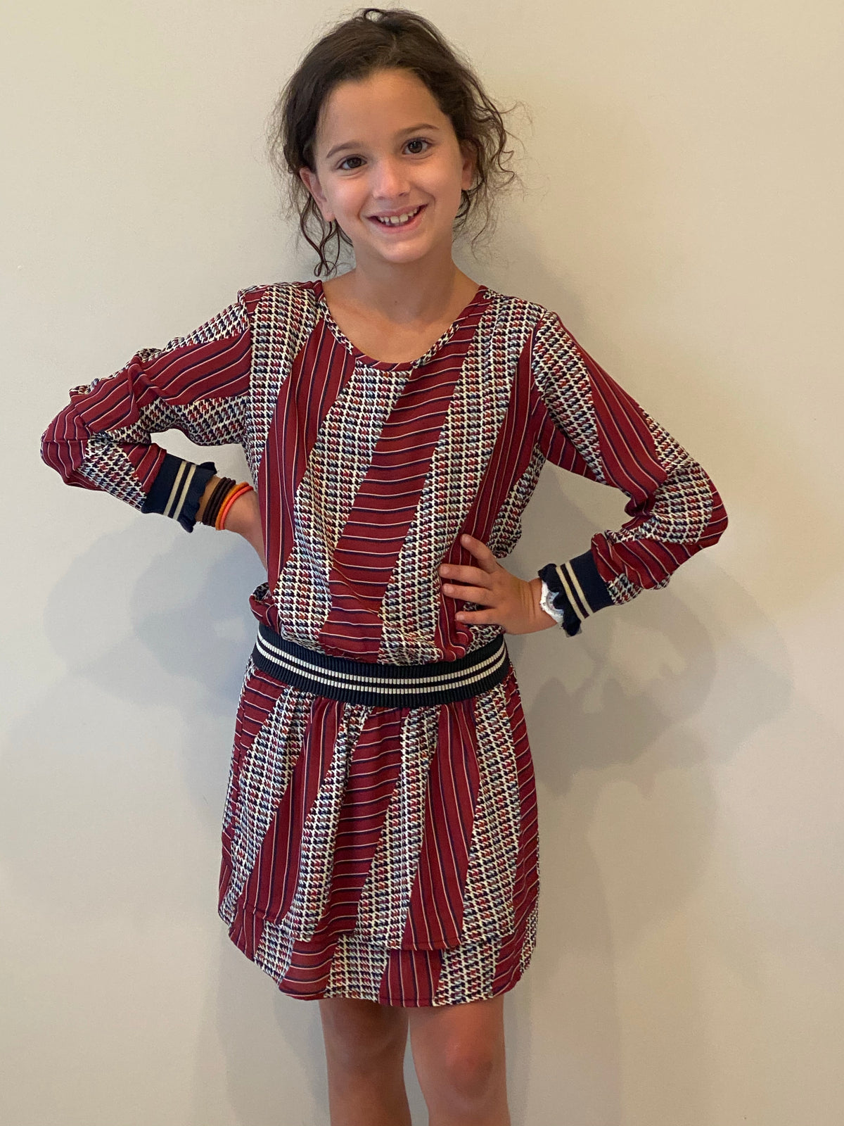 Gauzy Print Dress