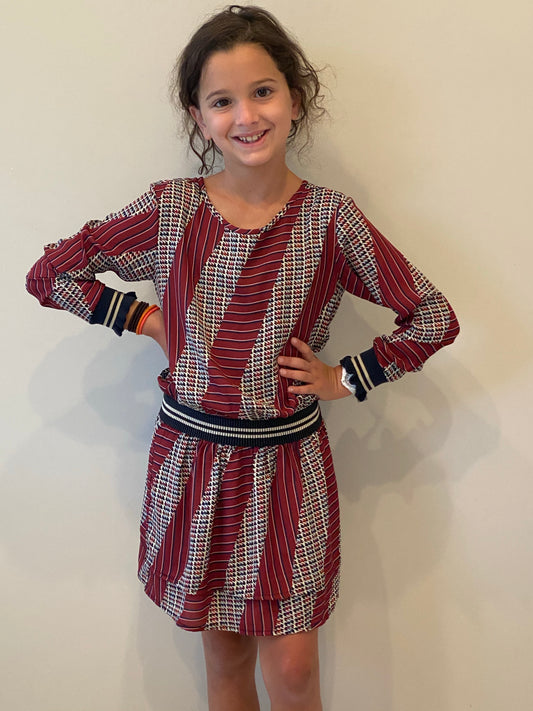 Gauzy Print Dress