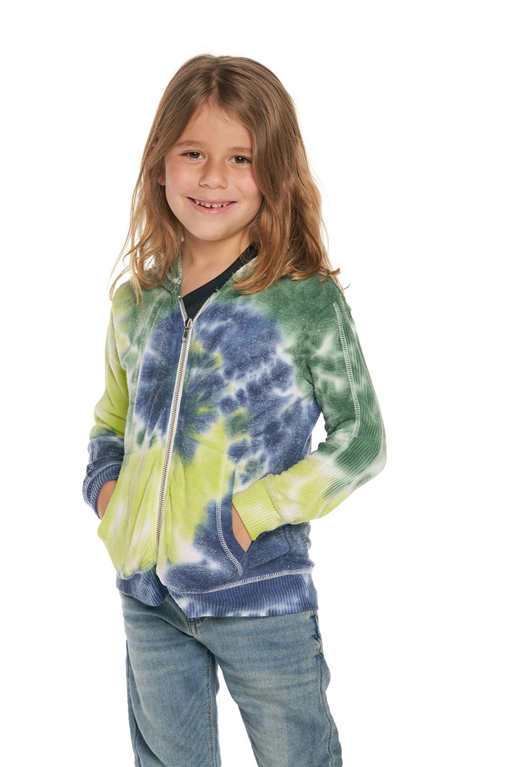 Bliss Knit Tie Dye Zip Up Hoodie CB1133