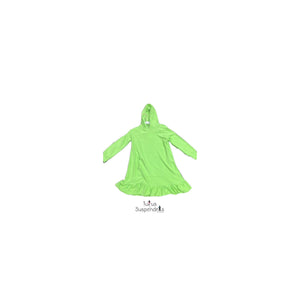 Cozy Neon Hooded Dress CHTW171-BTGRN