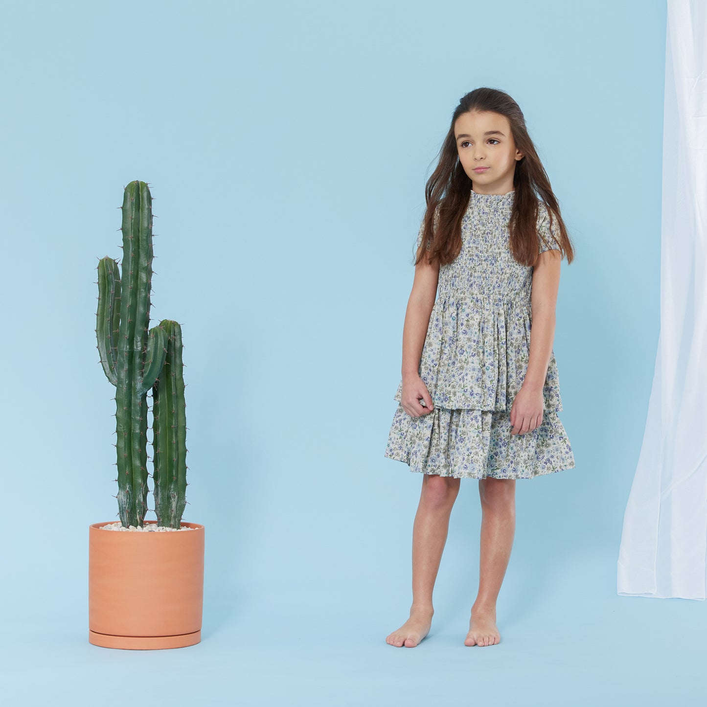 Floral Smocked Dress TD2778