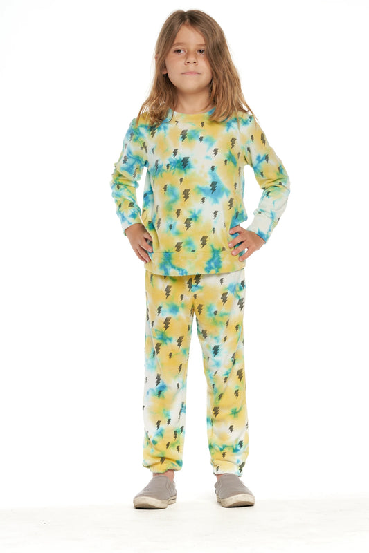 Bliss Knit Tie Dye Bolts Pullover CB1111