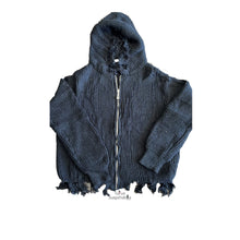 Load image into Gallery viewer, Distressed Zip-Up Sweatshirt 229
