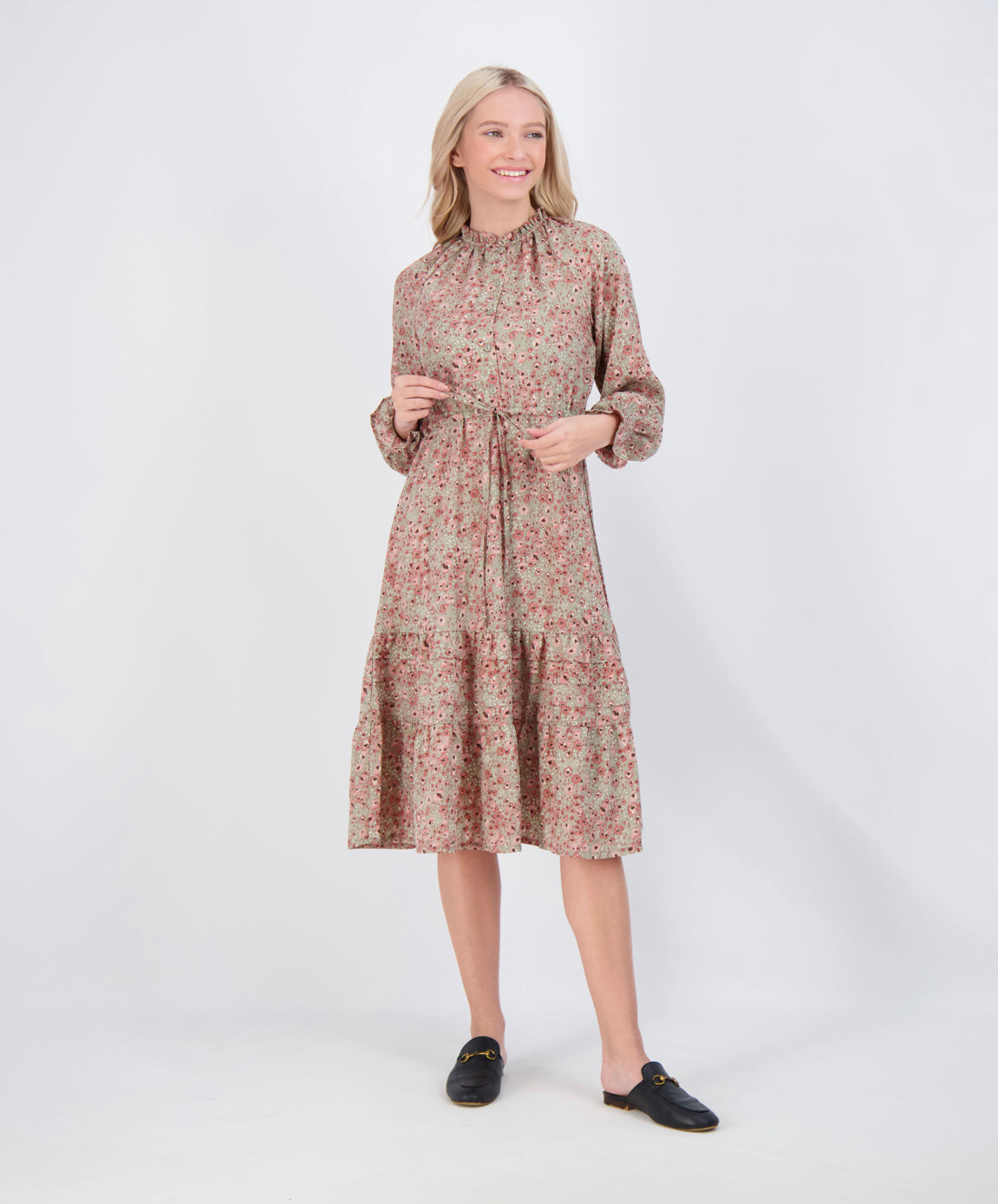 Floral Drawstring Dress CYT1798