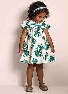 Green Floral Dress 13782