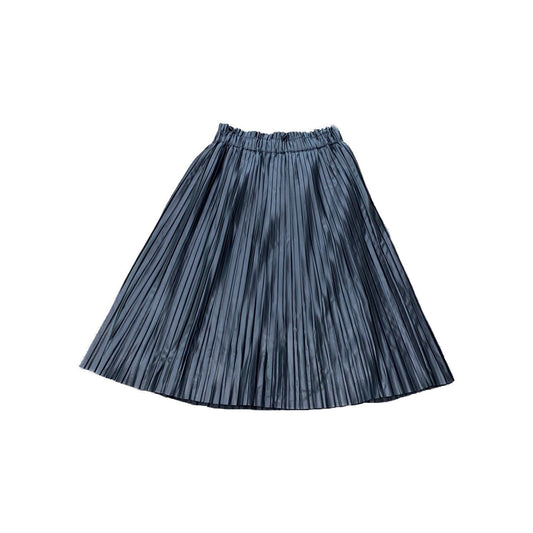 Leather pleated Black Skirt FW212660-A