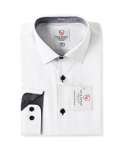 NON IRON White Dress Shirt P5505