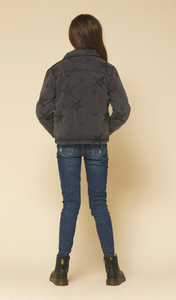 Star Printed Tencel Barn Jacket