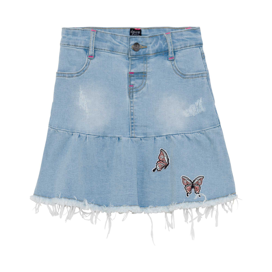 Butterfly Denim Skirt D30H81