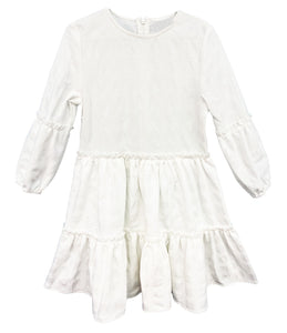 Textured White Dress M-4911
