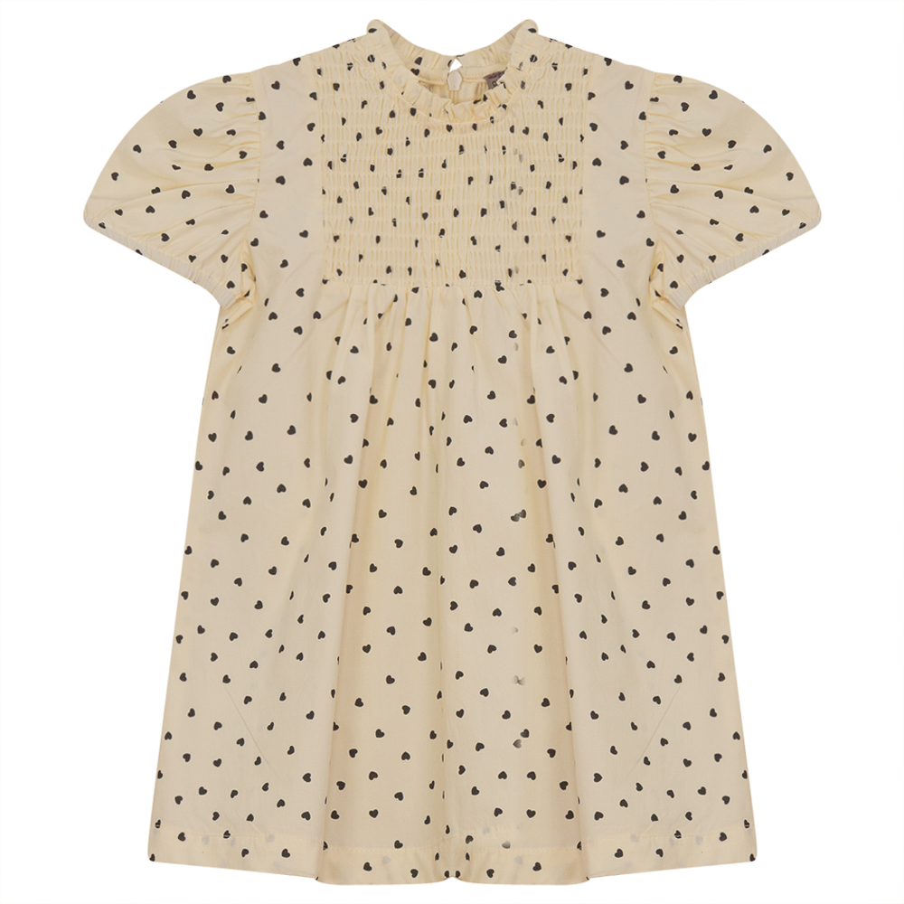 Heart Print Smocked Dress SB2Y1698D