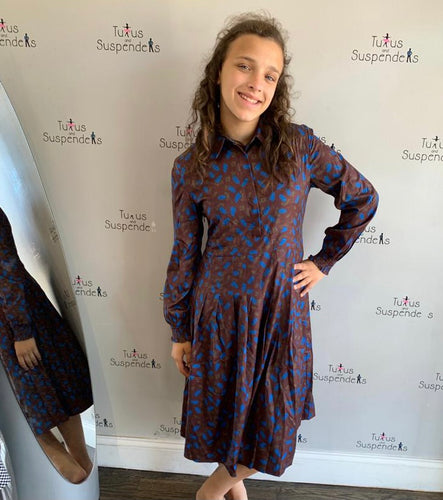 Feather Print Dress SNK3248