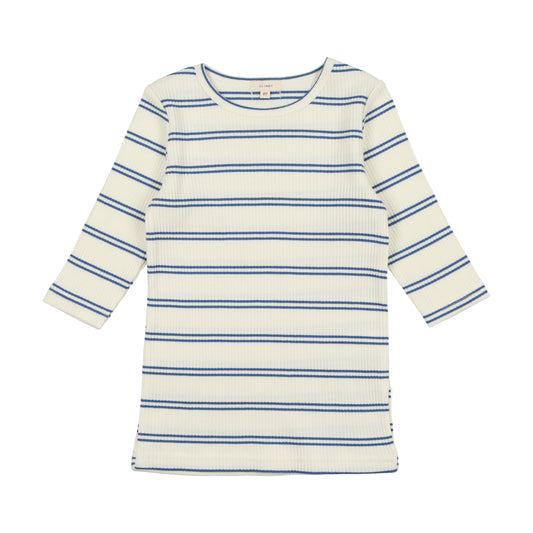 Striped 3/4 Sleeve Tee BGTEE