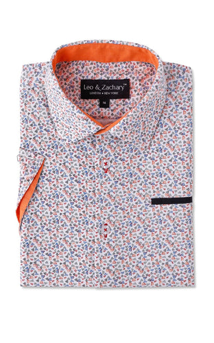 Short Sleeve Dress Shirt 5872 exuma squiggles