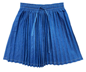 Pleated Denim Skirt MB-914