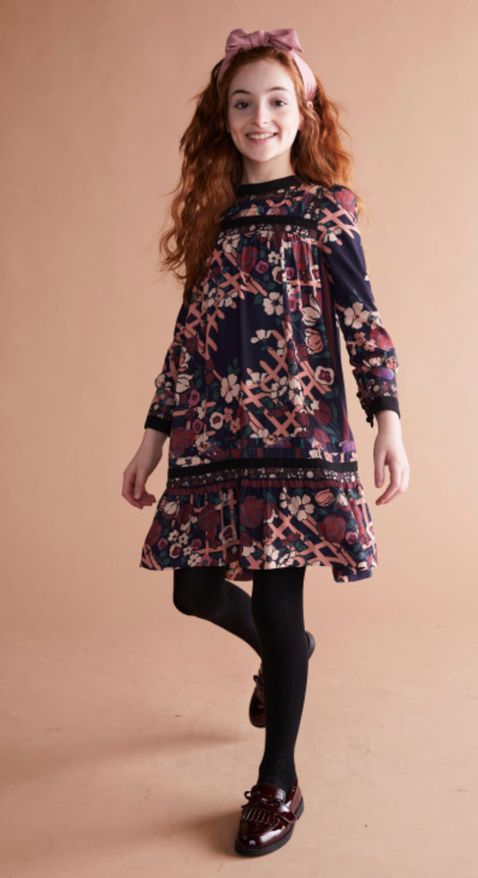 Belted Floral Dress 1263