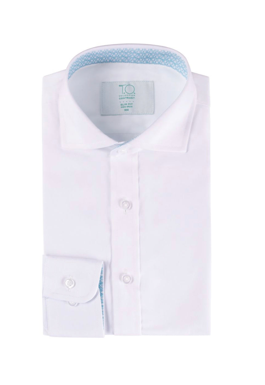 T.O. Slim Long Sleeve White Shirt TOCBSB