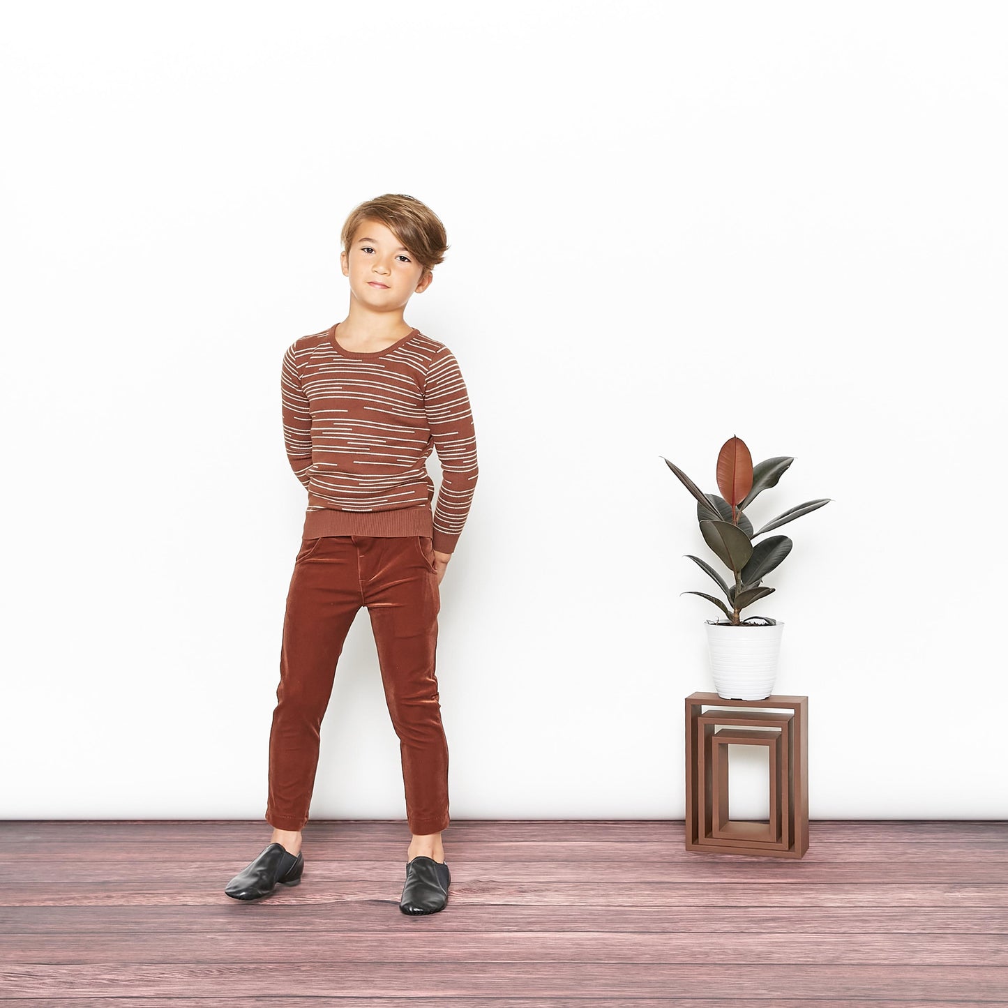 Staggered Striped Sweater G2034