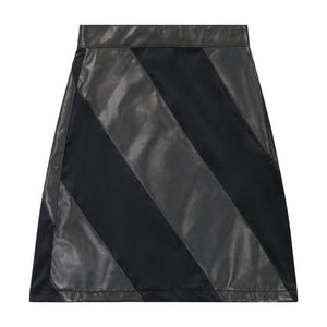 Leather Mix Skirt SNK4440