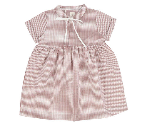 Gingham Dress mauve