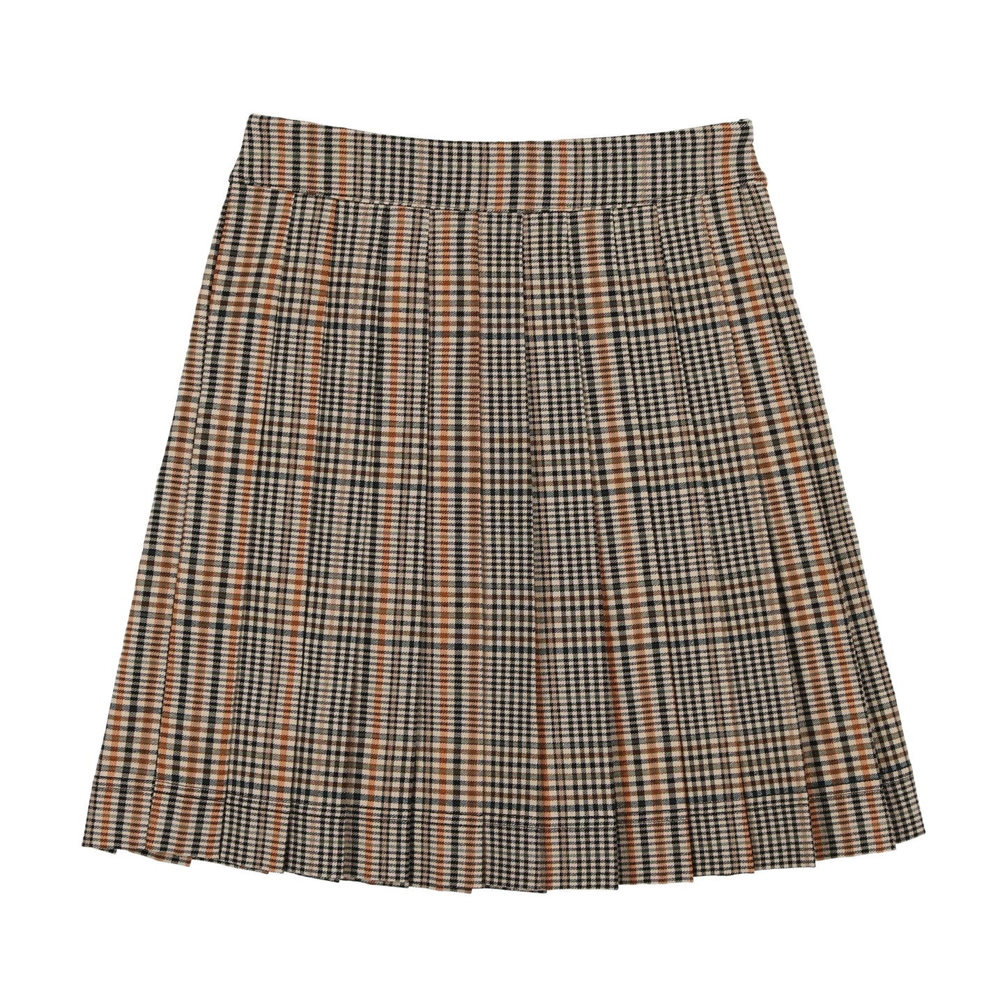 Pleated Plaid Skirt