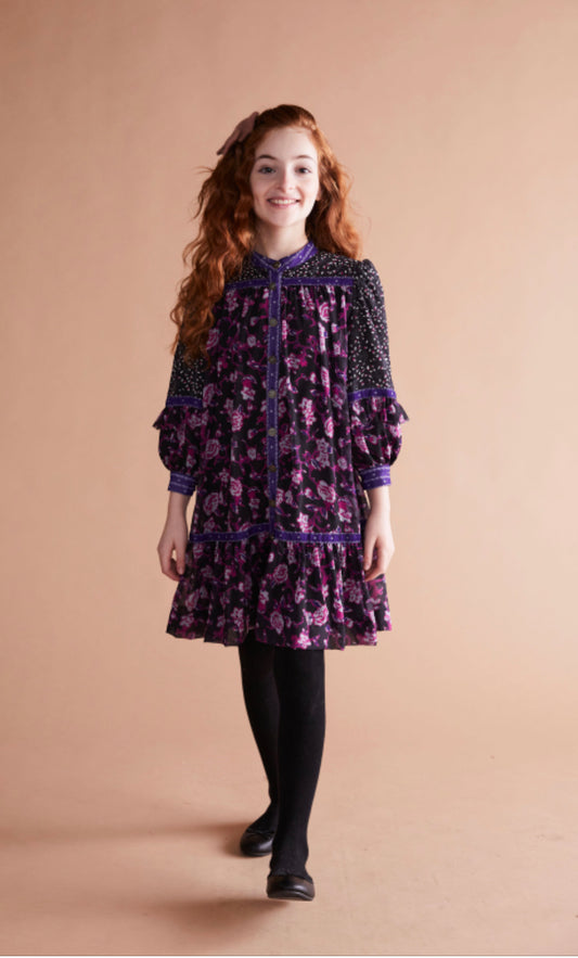 Magenta Floral Dress 1262