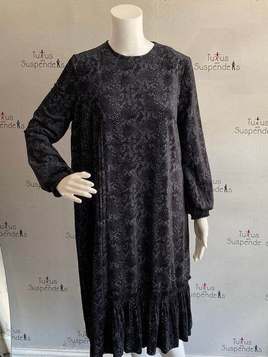Grey Snakeskin Dress FW2154-A