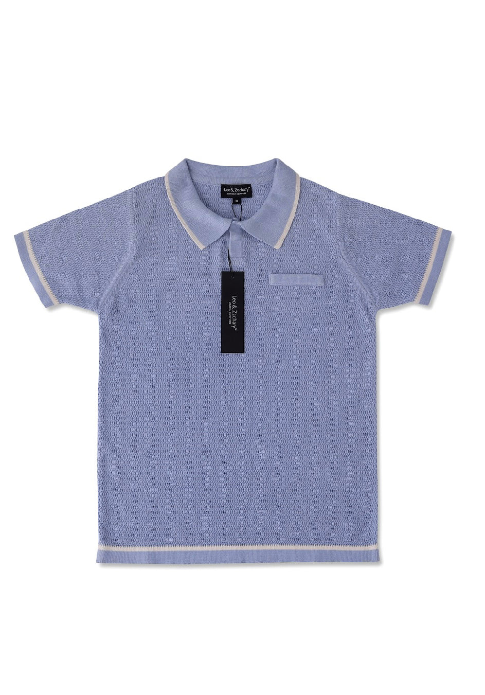 Short sleeve cotton sweater polo