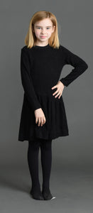 Black Ribbed Jacquard Dress DW2109-B