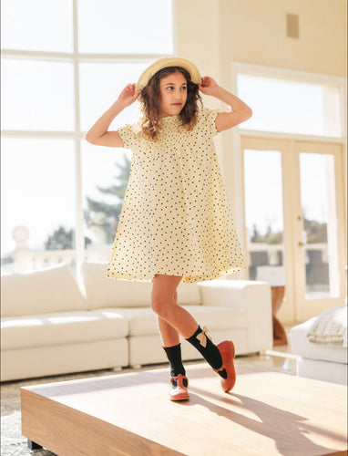 Heart Print Smocked Dress SB2Y1698D