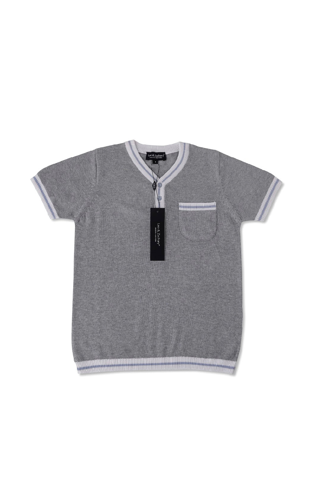 Short sleeve cotton sweater polo