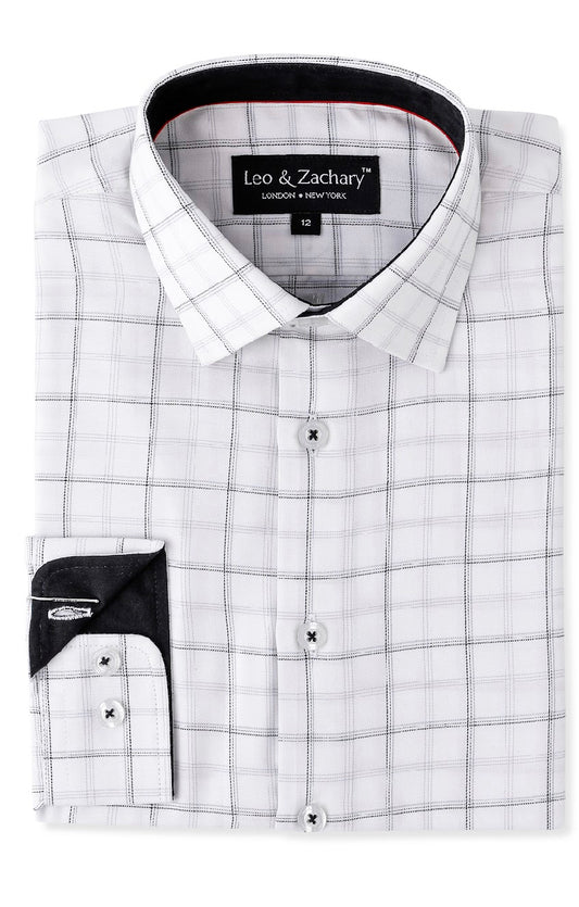 L/S Dress Shirt 5856 black stitch