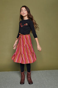 Nael Striped midi Skirt N108-5704