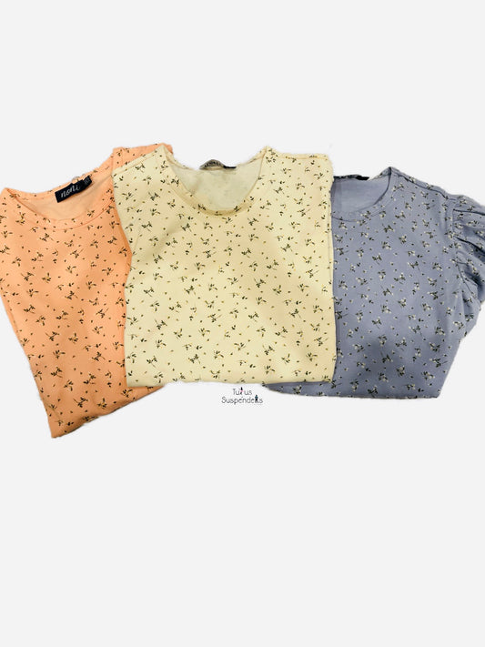 Puff Sleeve Floral Top CYT1496