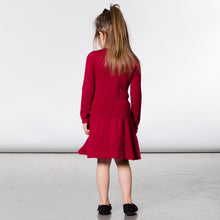 Load image into Gallery viewer, Red Knit Applique Dress C20QT94