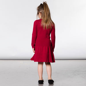 Red Knit Applique Dress C20QT94
