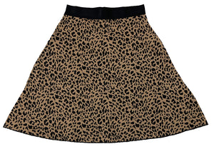 Leopard Print Knit Skirt MB-1014