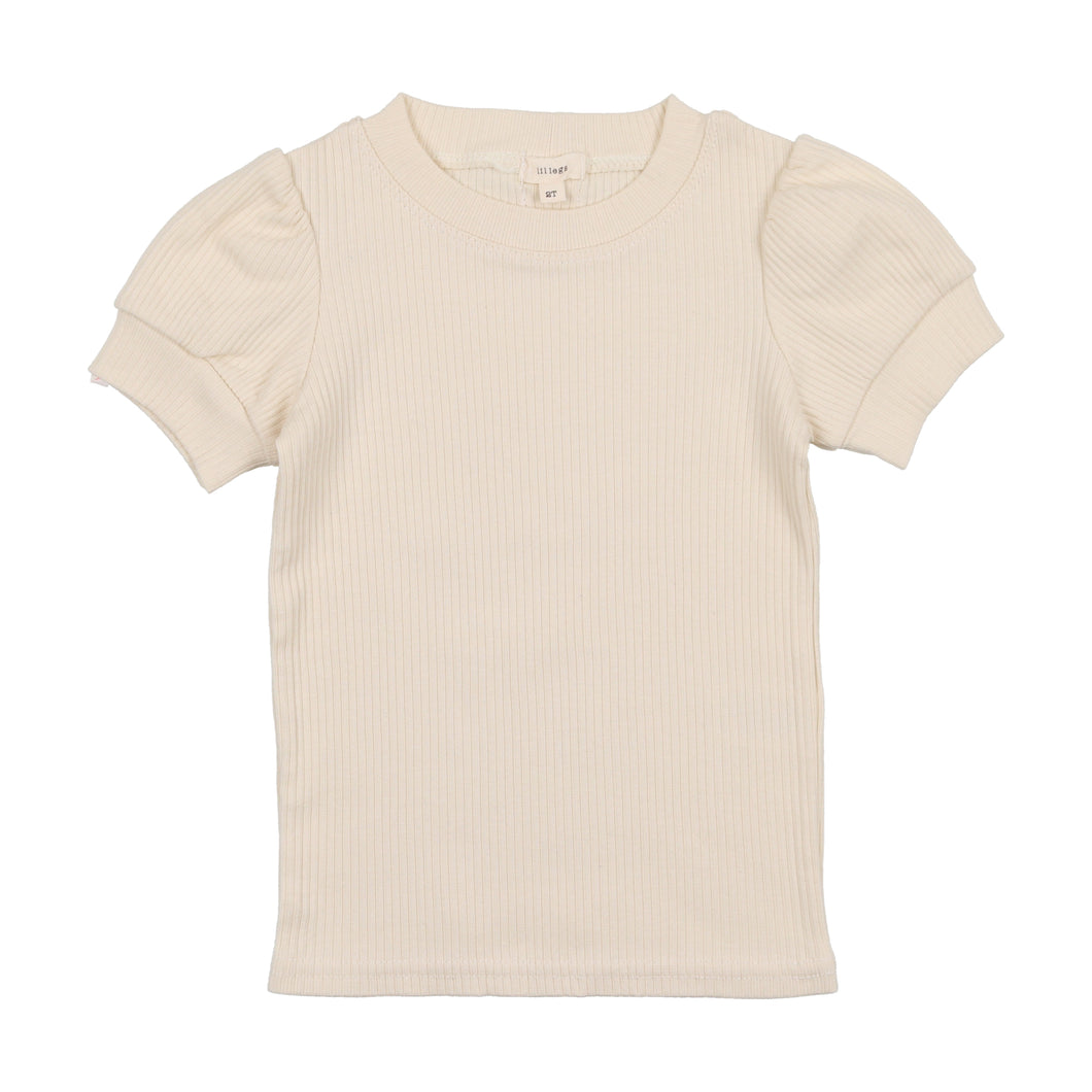 Ribbed Puff Short Sleeve Tee SPST