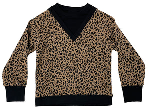 Leopard Print Knit Top SMB-1013