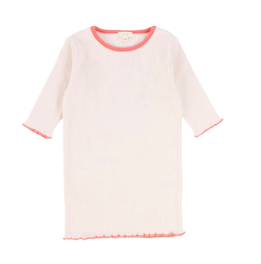 Lettuce edge tee 3/4 sleeve