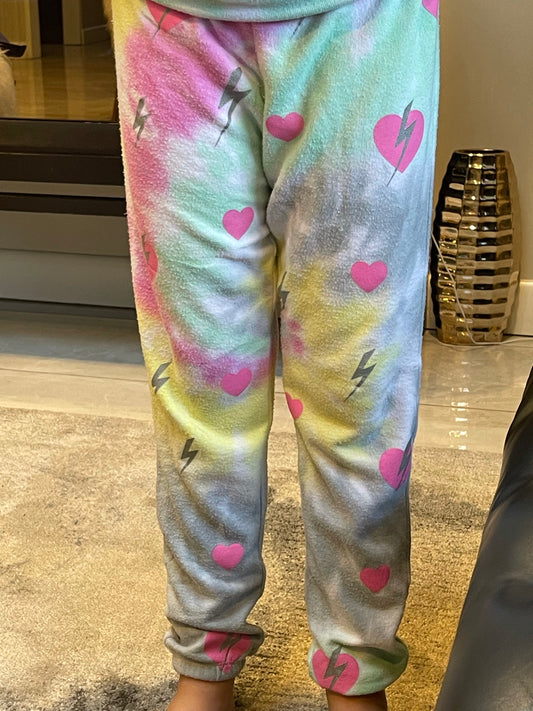 Tie Dye Bolt Heart Pants CHTW85-CHK2010