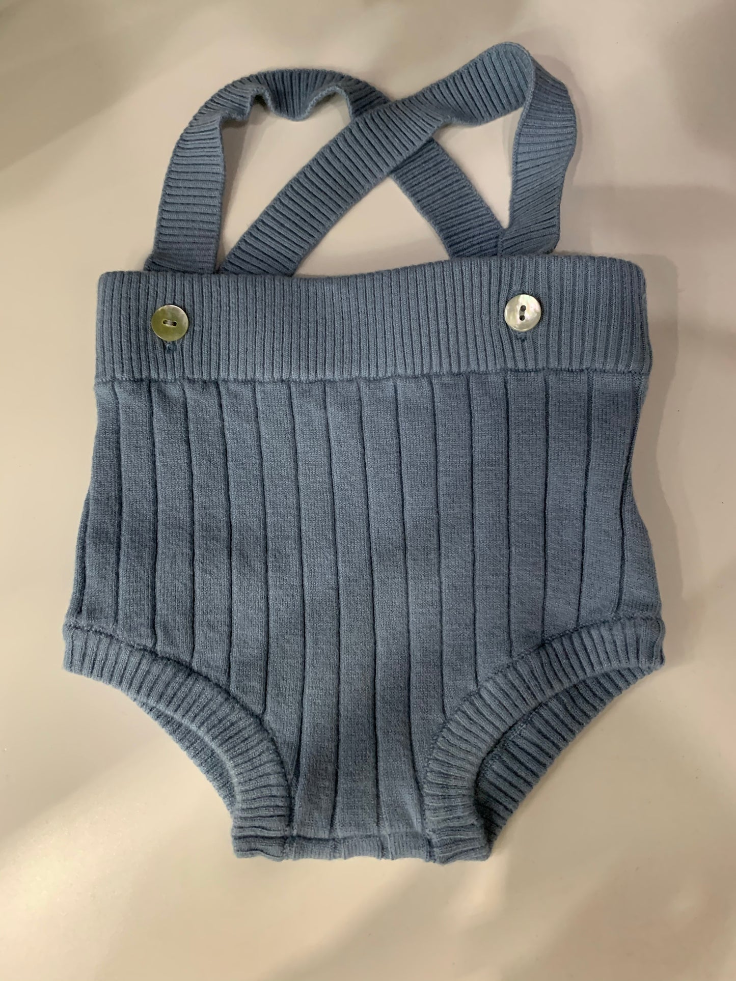 Baby Ribbed Knit Overall 1166o