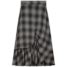 Load image into Gallery viewer, Black and White Plaid Skirt yt2709s