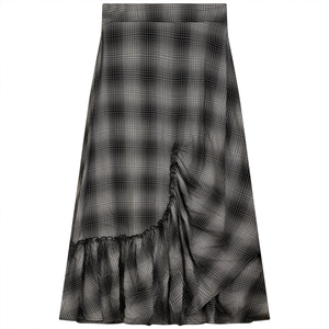 Black and White Plaid Skirt yt2709s