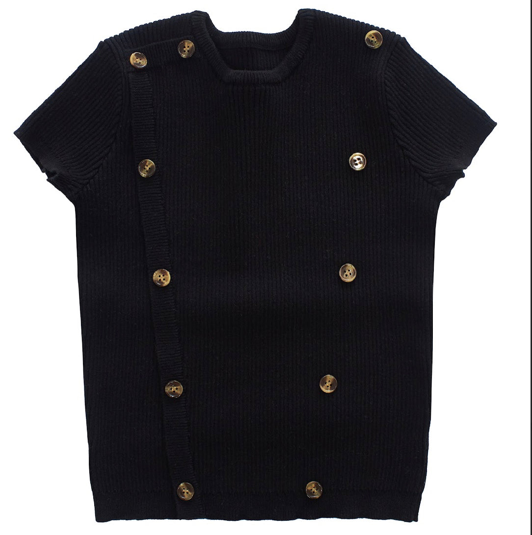 Button Rib Sweater G2135