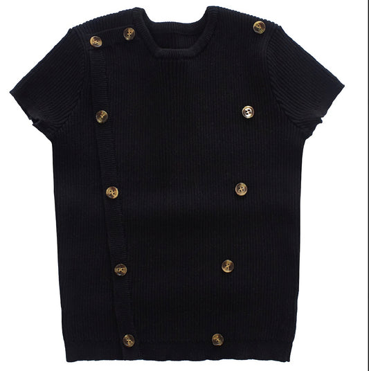 Button Rib Sweater G2135